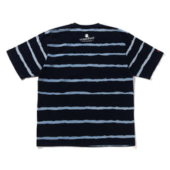 INDIGO DISCHARGE PRINT RELAXED FIT TEE MENS