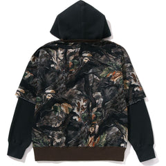 TREE EDGE CAMO LAYERED PULLOVER HOODIE MENS