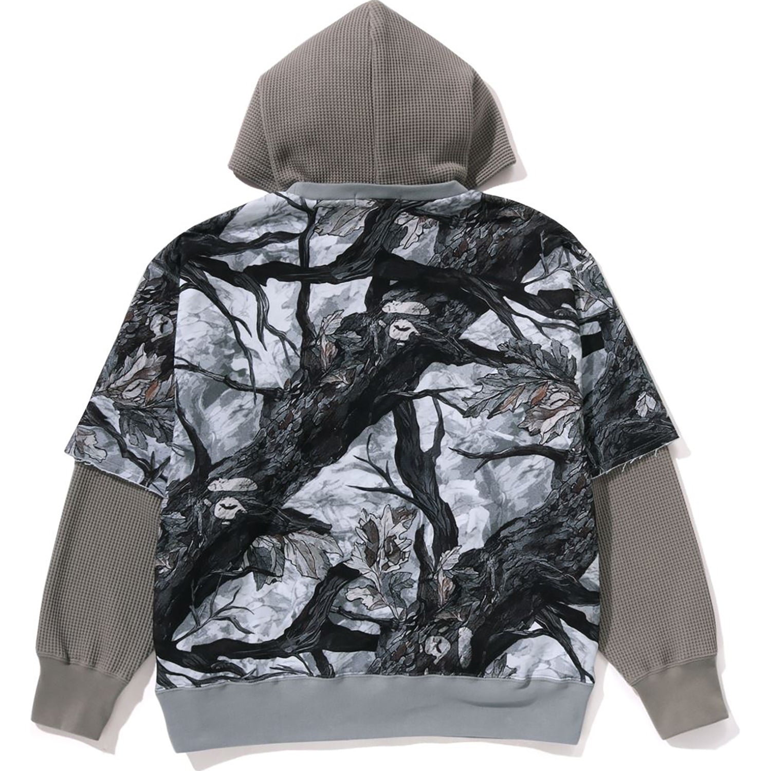 TREE EDGE CAMO LAYERED PULLOVER HOODIE MENS