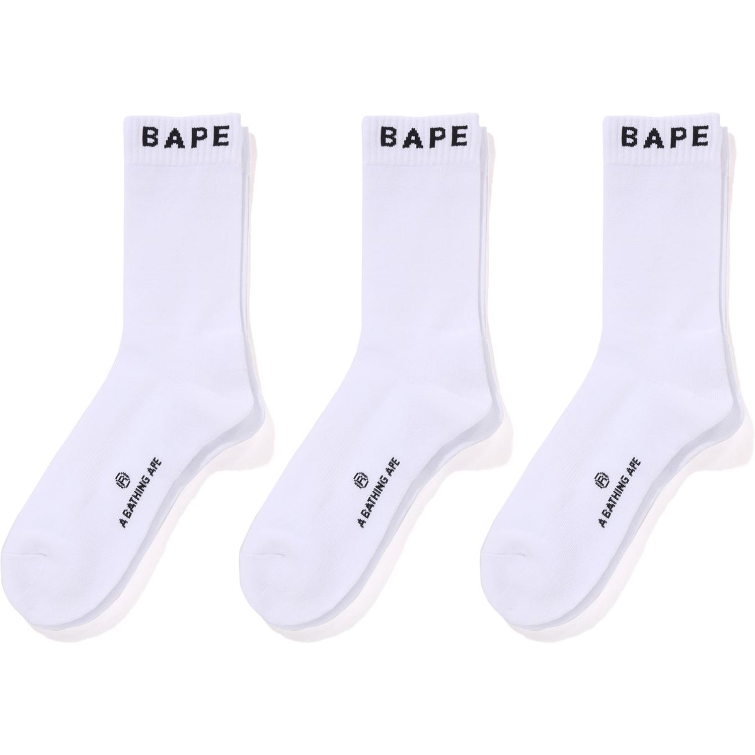BAPE SOCKS 3 PAIRS MENS