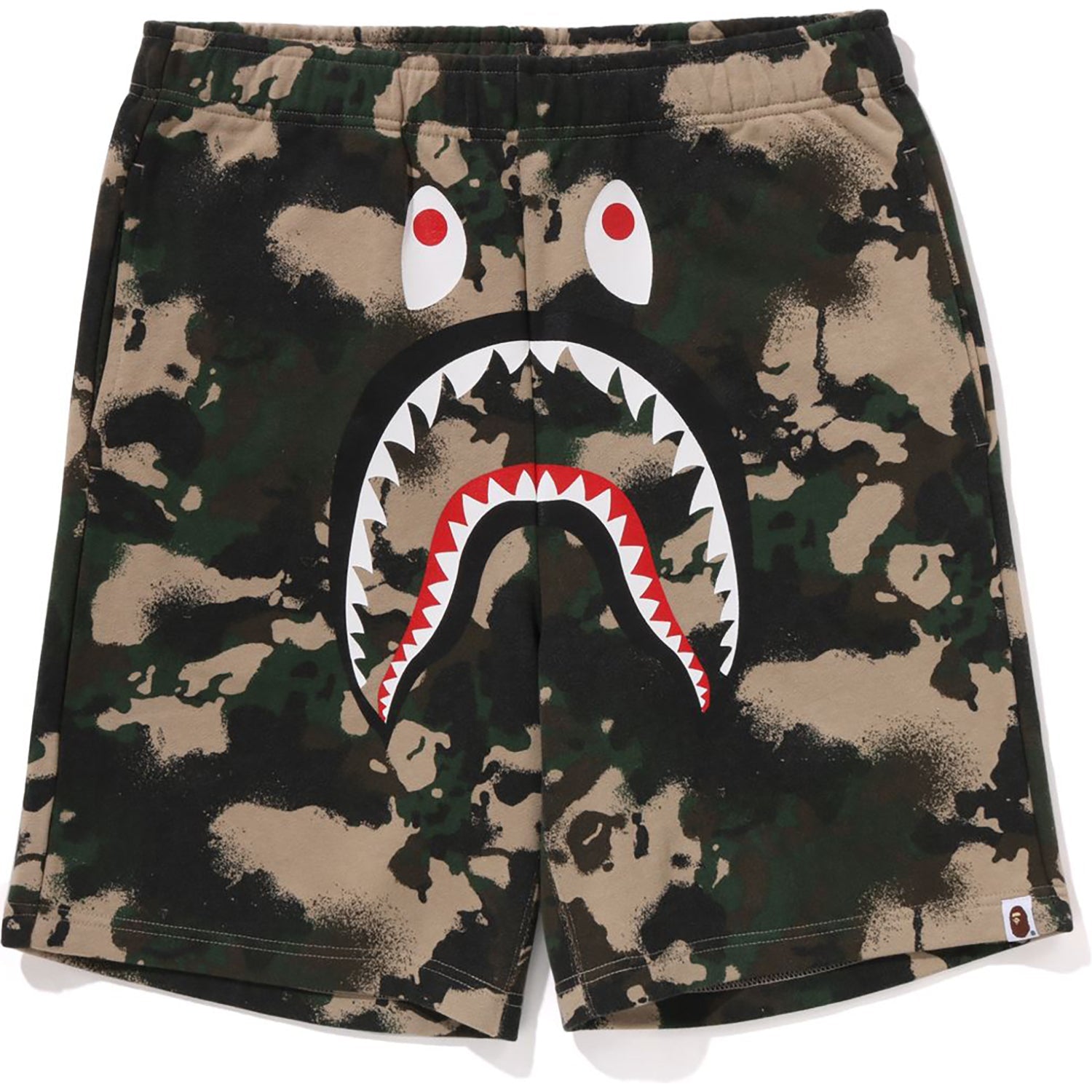 MAP CAMO REGULAR FIT SHARK SWEAT SHORTS MENS