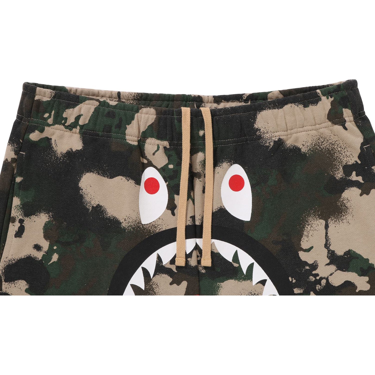 MAP CAMO REGULAR FIT SHARK SWEAT SHORTS MENS