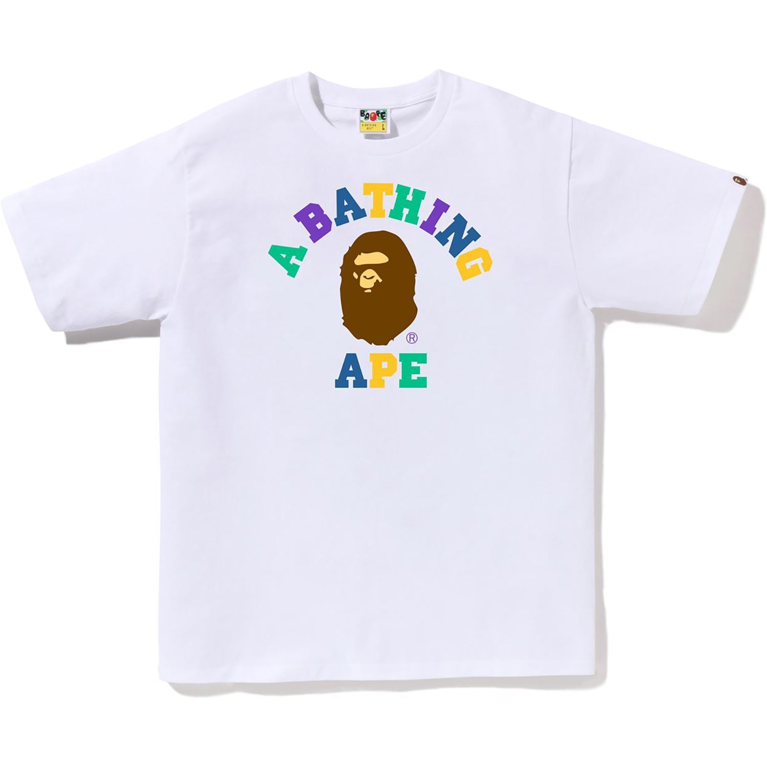 BAPE MENS COLORS COLLEGE TEE