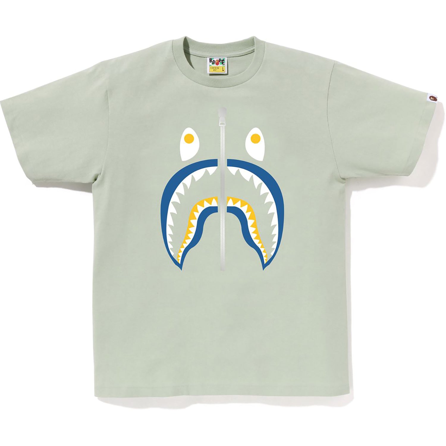 BAPE MENS COLORS SHARK HEAD T-SHIRT