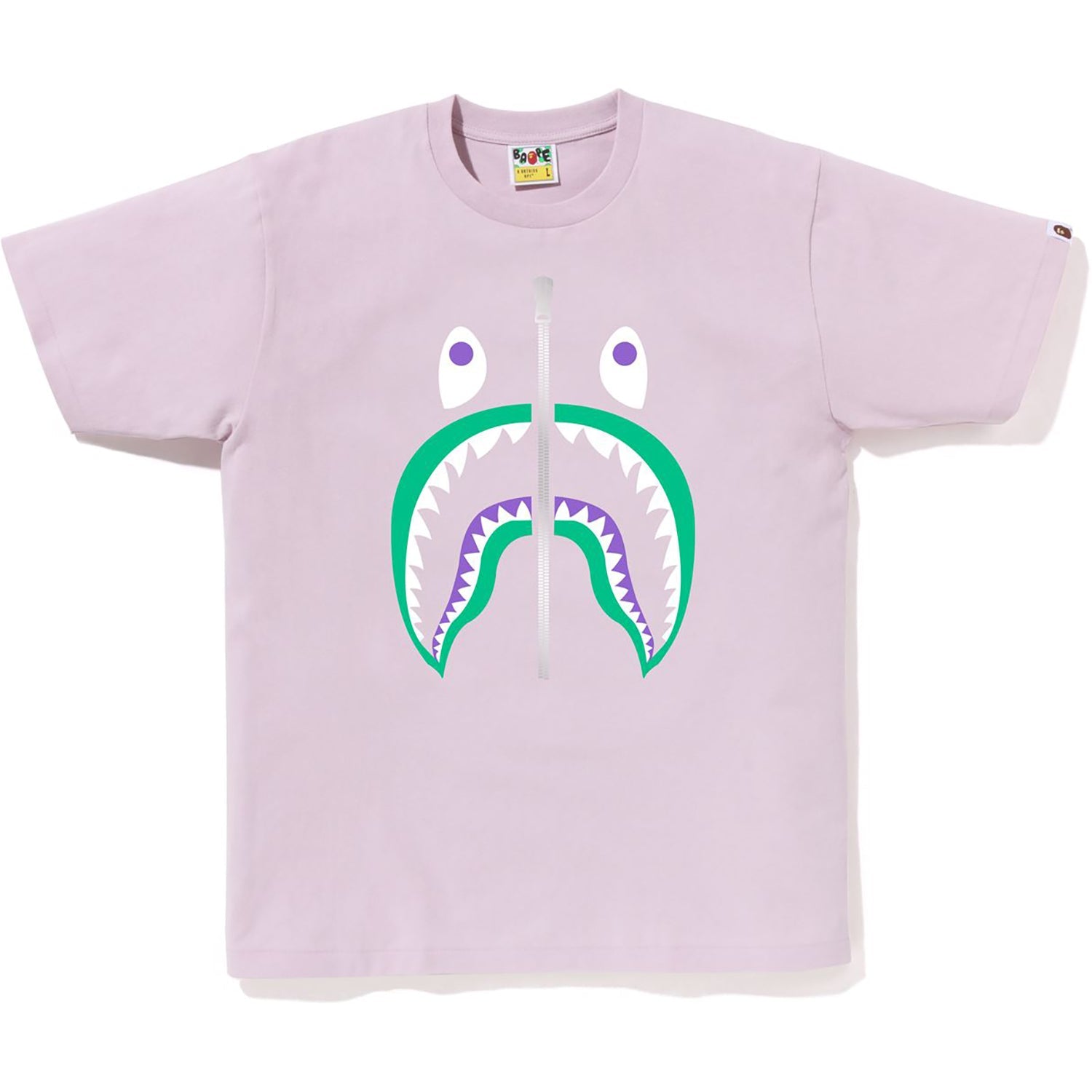 BAPE MENS COLORS SHARK HEAD T-SHIRT