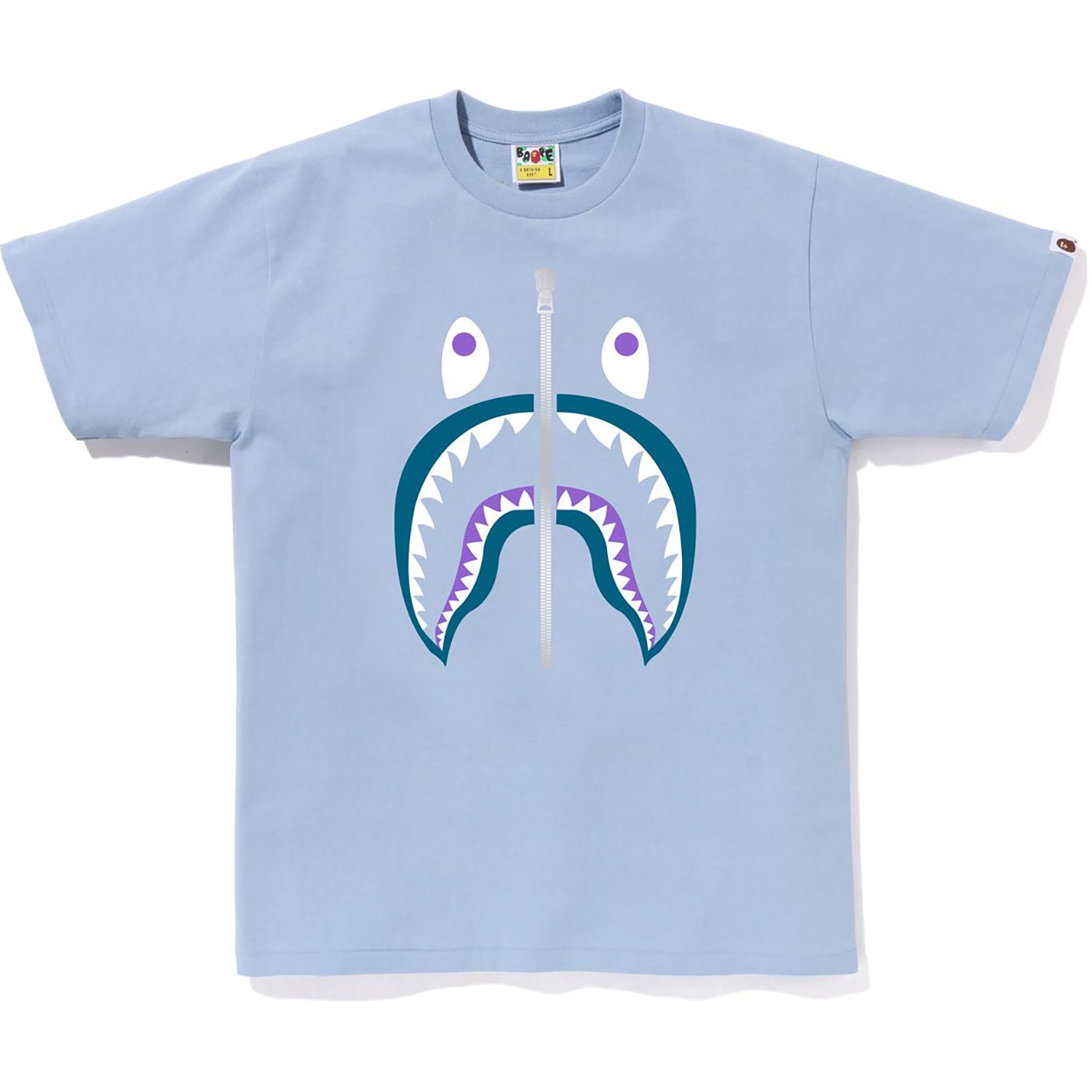 BAPE MENS COLORS SHARK HEAD T-SHIRT