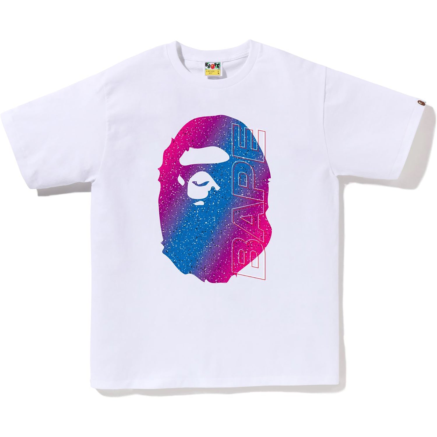 BAPE MENS ELECTRO NEON APE HEAD T-SHIRT