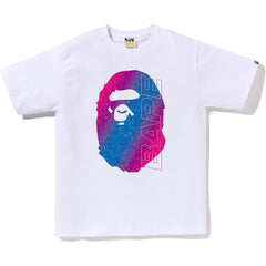 BAPE MENS ELECTRO NEON APE HEAD T-SHIRT