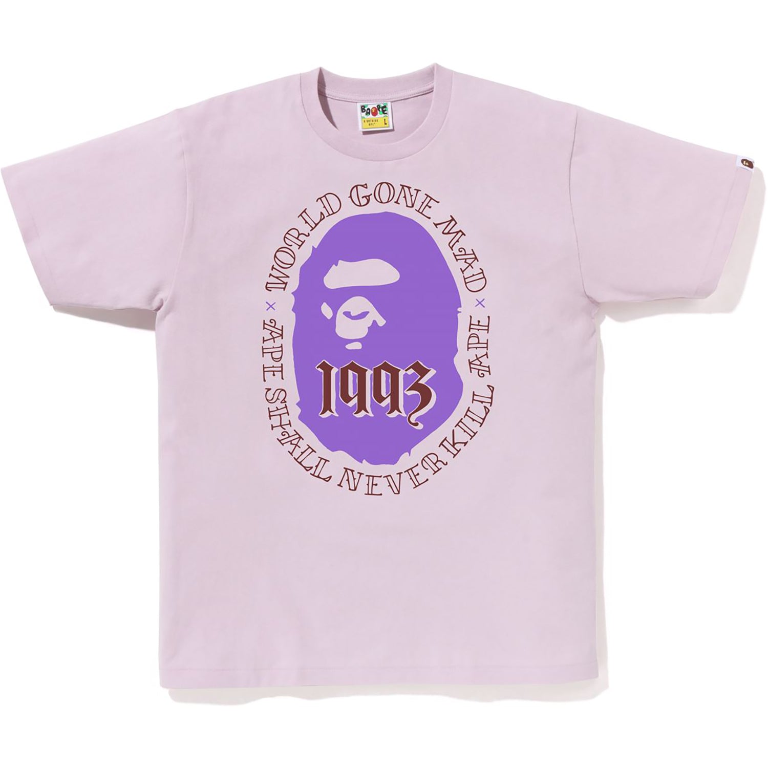 BAPE MENS COTTON APE HEAD 1993 T-SHIRT