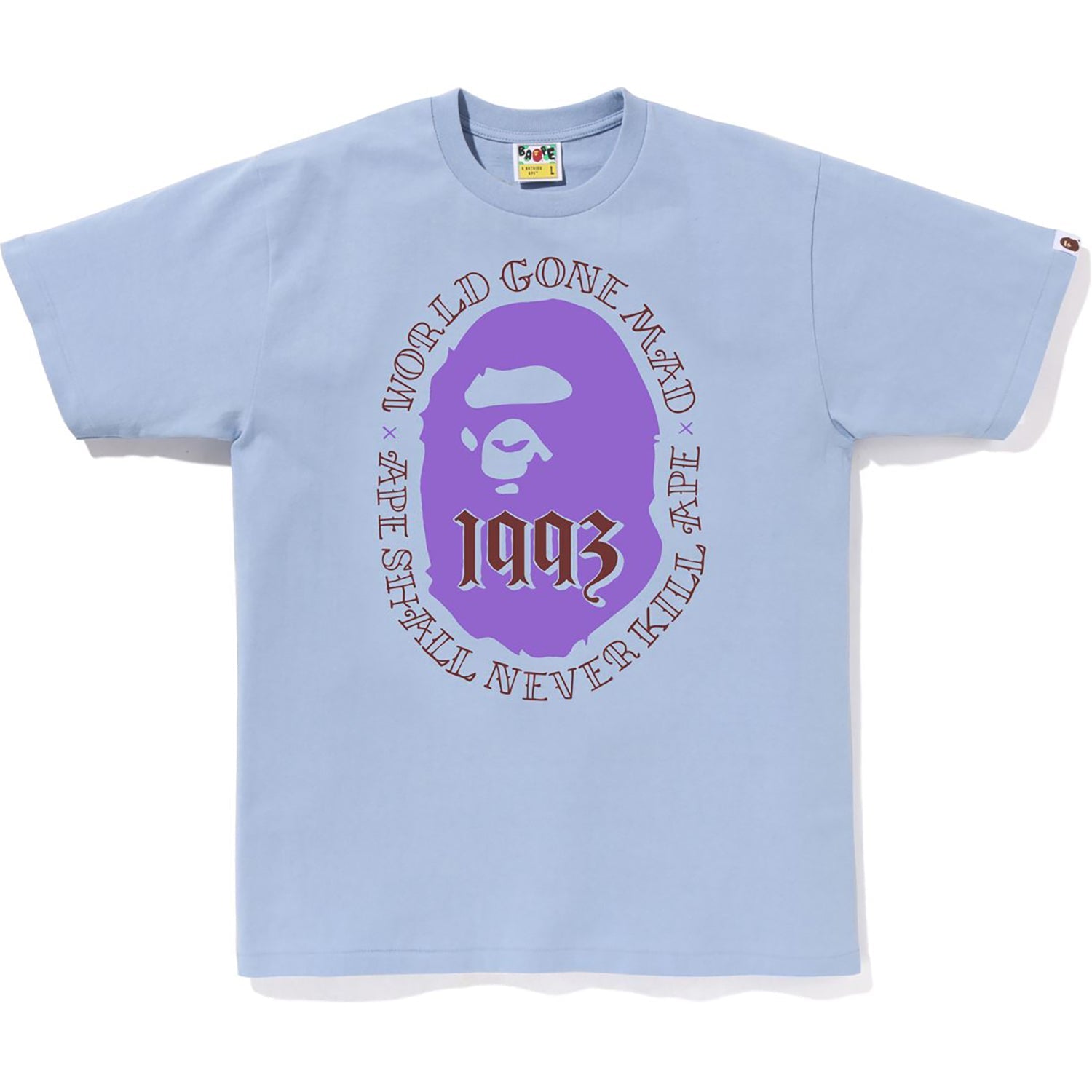 BAPE MENS COTTON APE HEAD 1993 T-SHIRT