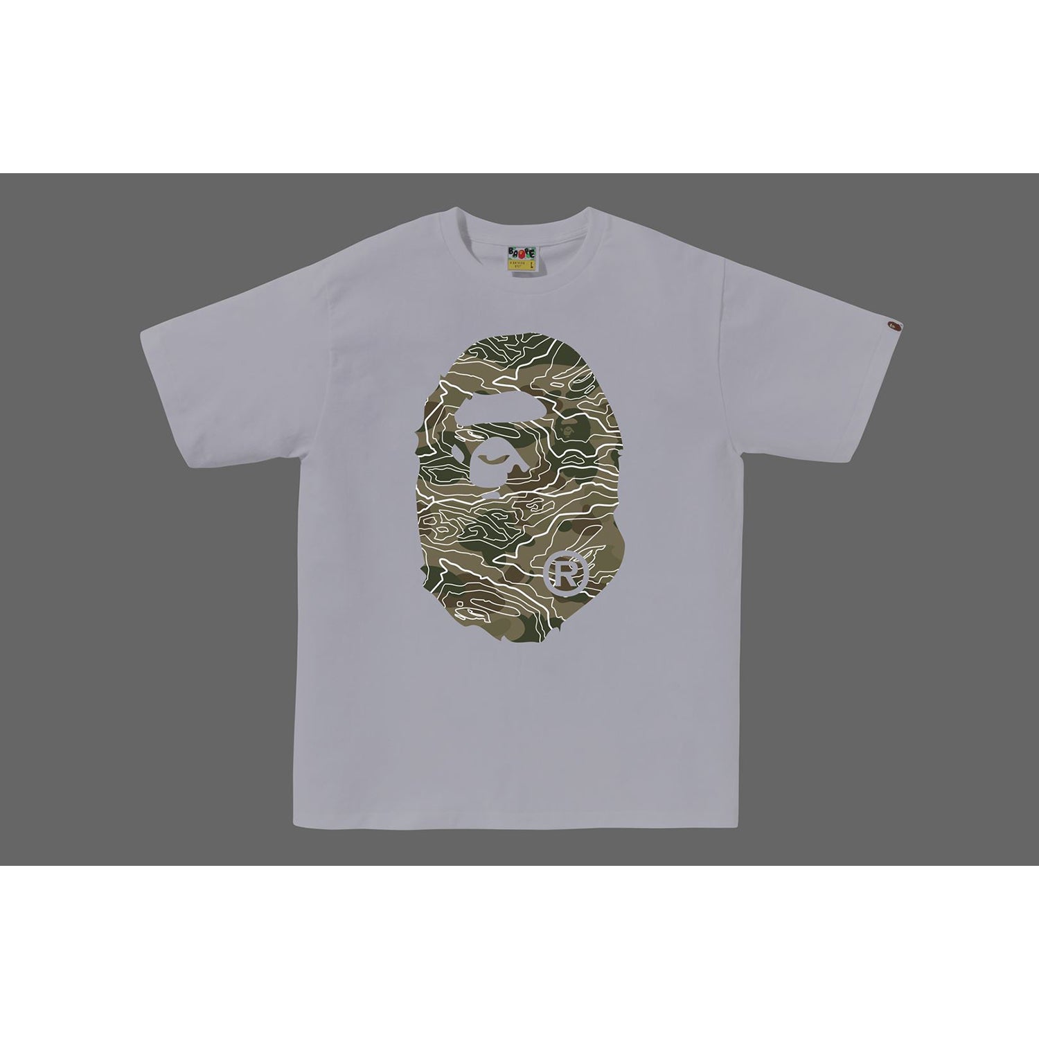 LAYERED LINE CAMO BIG APE HEAD TEE MENS