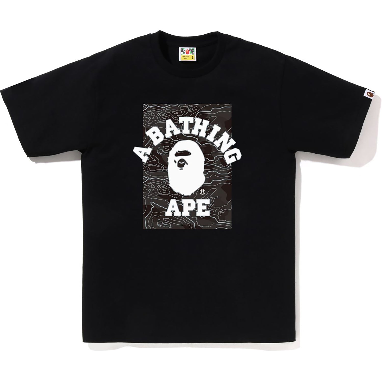 LAYERED LINE CAMO ON COLLEGE TEE MENS