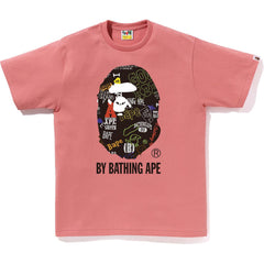HAND DRAW PATTERN BY BATHING APE TEE MENS