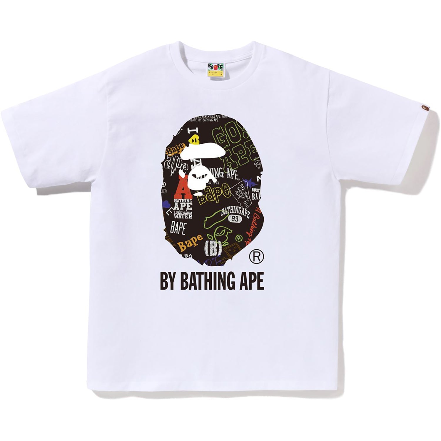 HAND DRAW PATTERN BY BATHING APE TEE MENS