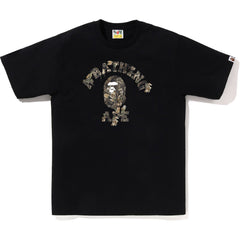BAPE MENS TREE EDGE CAMO COLLEGE T-SHIRT