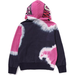 HAND DYE SHARK FULL ZIP HOODIE LADIES