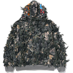 TREE EDGE CAMO LASER CUT CROPPED SHARK FULL ZIP HOODIE LADIES