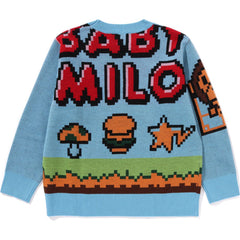 MILO GAME MOTIF WOOL MIX SWEATER KIDS
