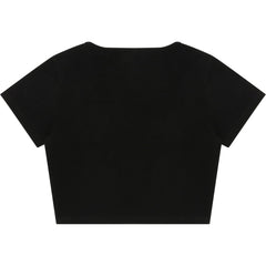 APEE HERT SHAPE METAL RING CROP TOP LADIES