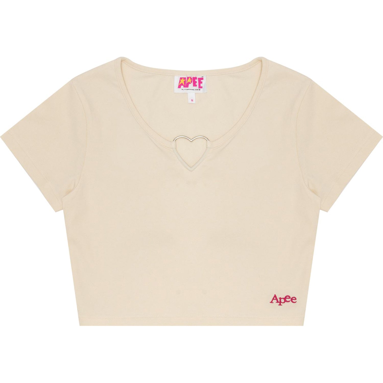 APEE HERT SHAPE METAL RING CROP TOP LADIES