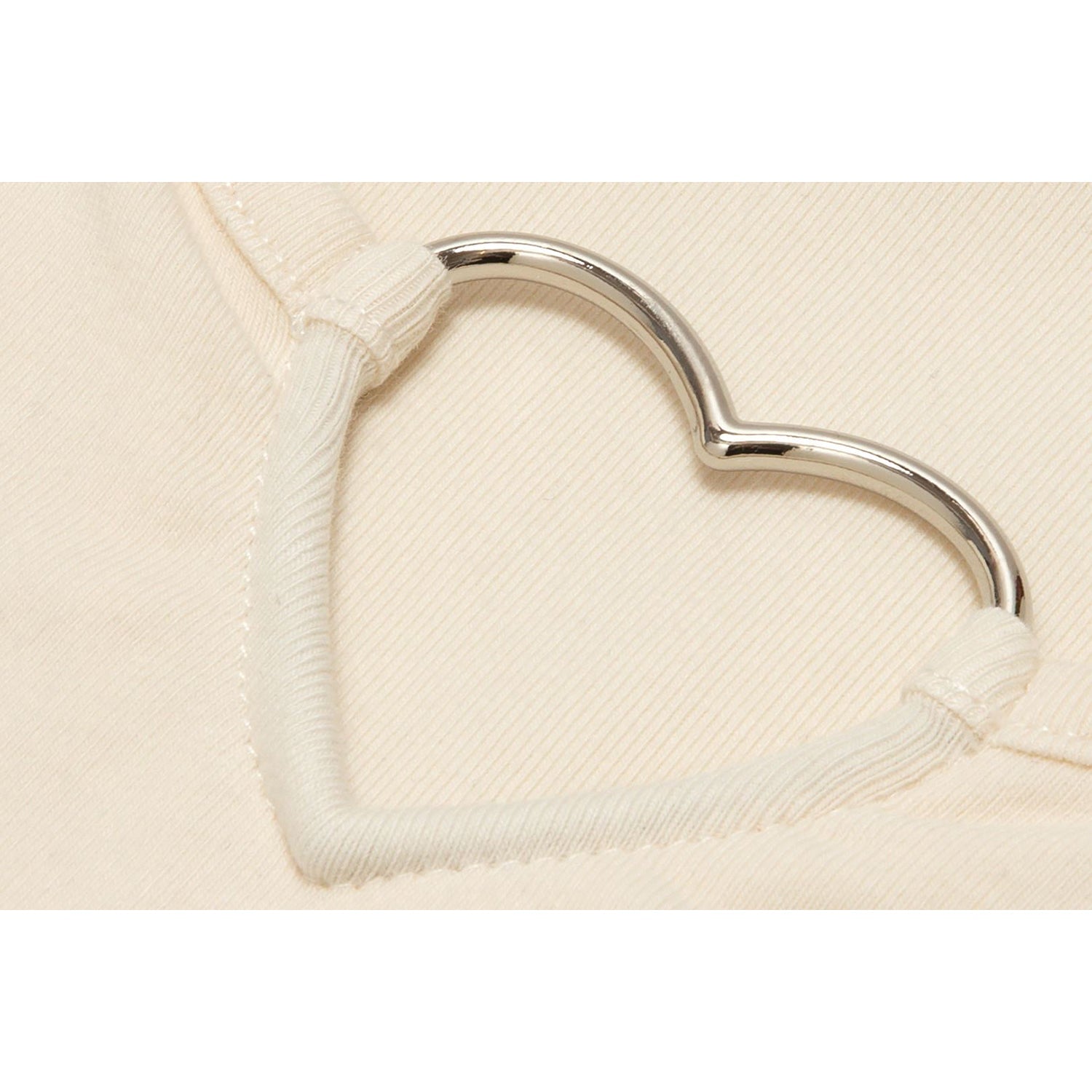 APEE HERT SHAPE METAL RING CROP TOP LADIES